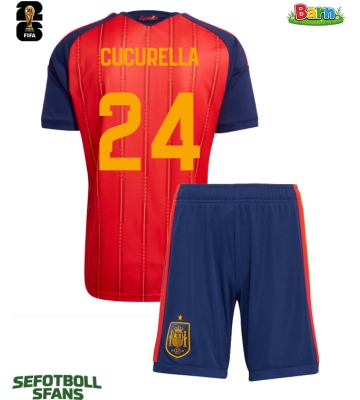Spanien Marc Cucurella #24 Hemmaställ Barn VM 2026 Kortärmad (+ Korta byxor)